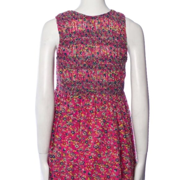 Anna Sui Floral Pink Sleeveless Dress Size 6 - Picture 6 of 12